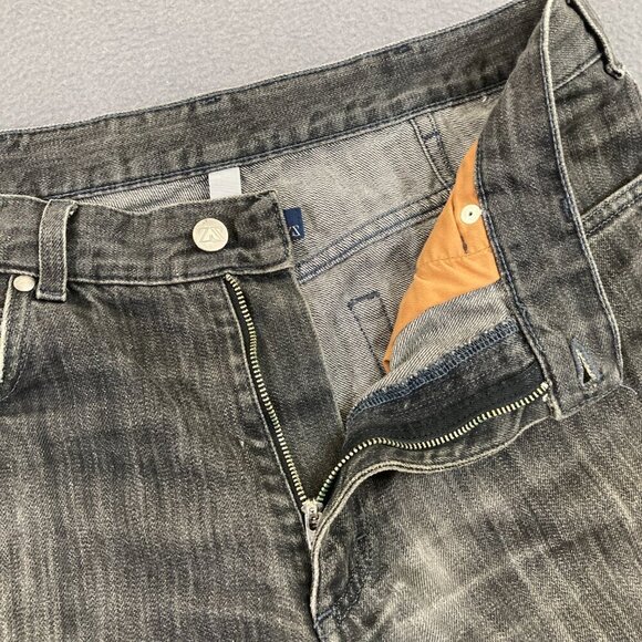 Zegna Sport Jeans Men’s 34x32 Distressed Gray Cotton Straight Denim Zip Fly READ - Picture 4 of 11